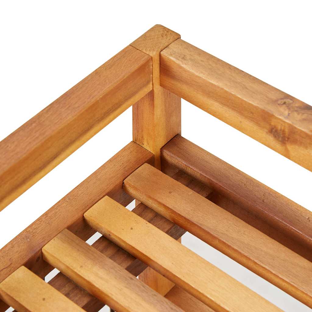 5-Tier Shoe Rack 64x26x80 cm Solid Acacia Wood