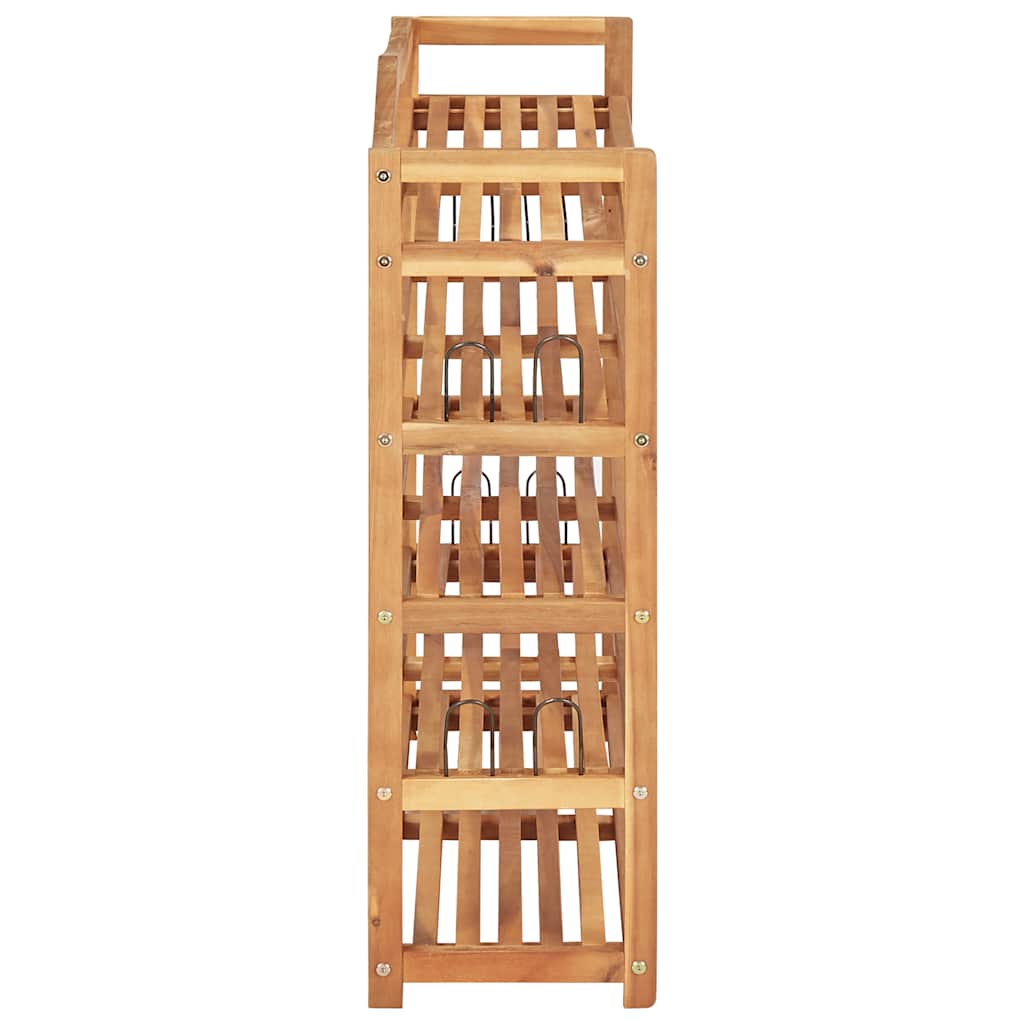 5-Tier Shoe Rack 95x26x80 cm Solid Acacia Wood