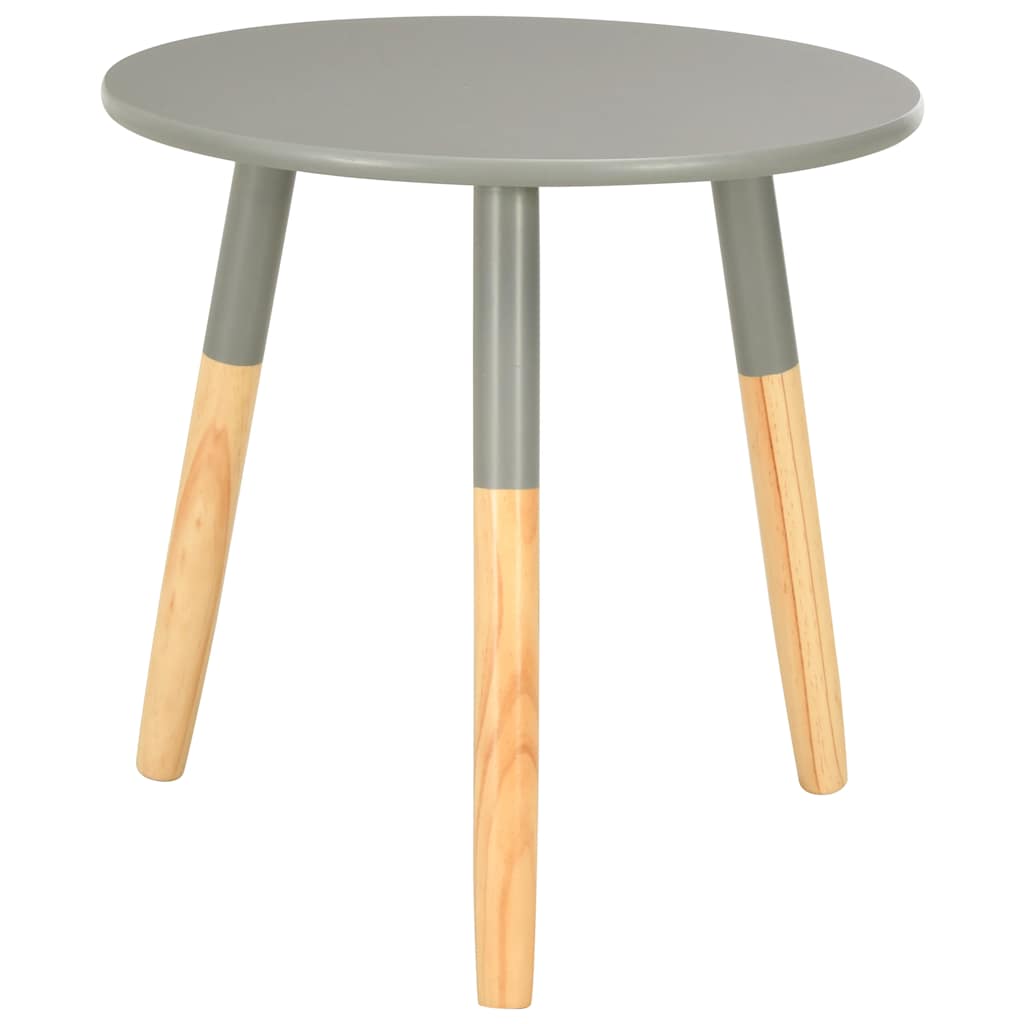Side Tables 2 pcs Grey Solid Pinewood