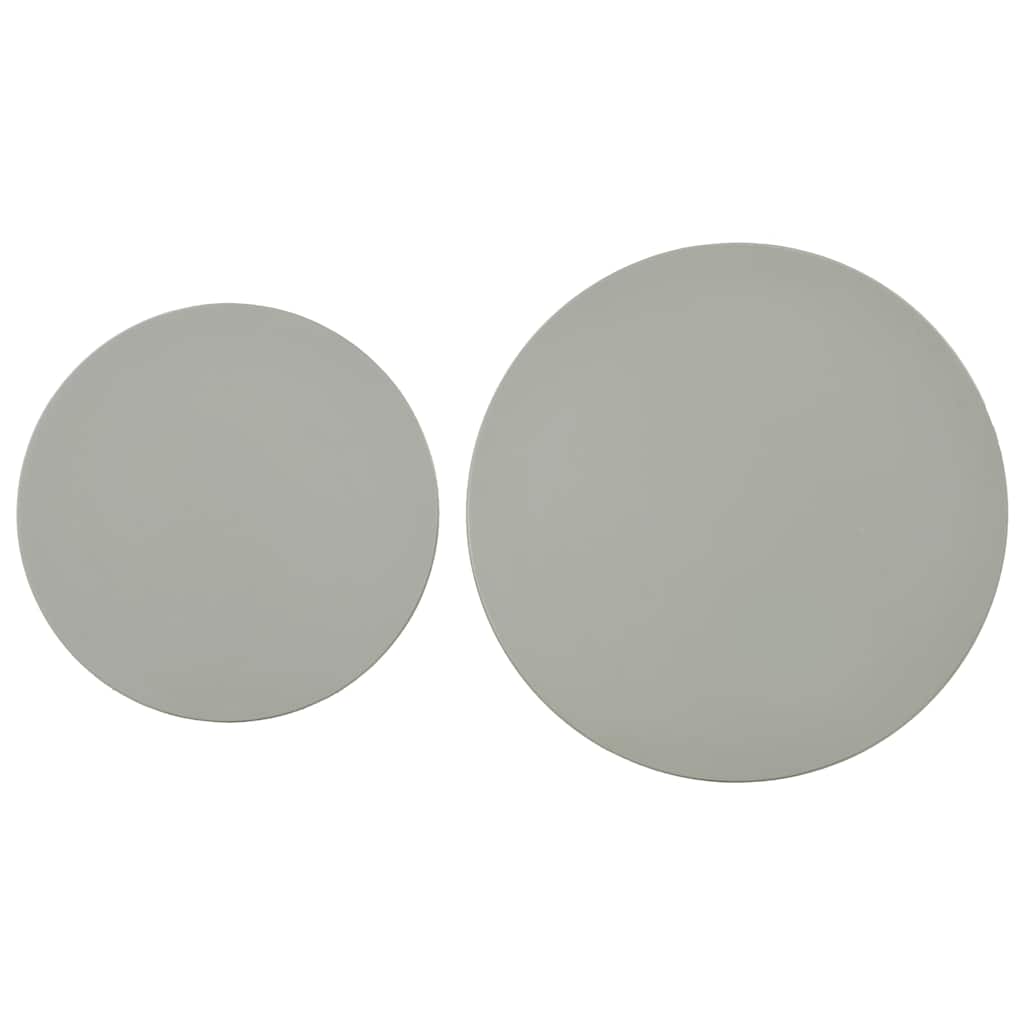 Side Tables 2 pcs Grey Solid Pinewood