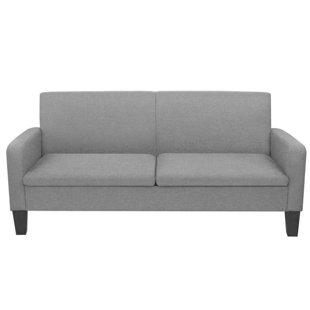 2 Piece Sofa Set Fabric Light Grey