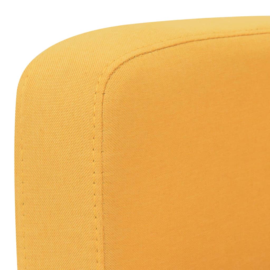 2 Piece Sofa Set Fabric Yellow