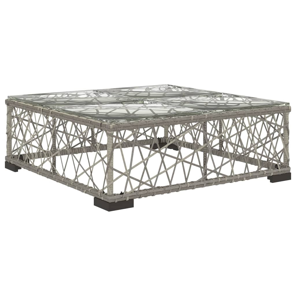 10 Piece Garden Lounge Set with Cushions Poly Rattan Grey