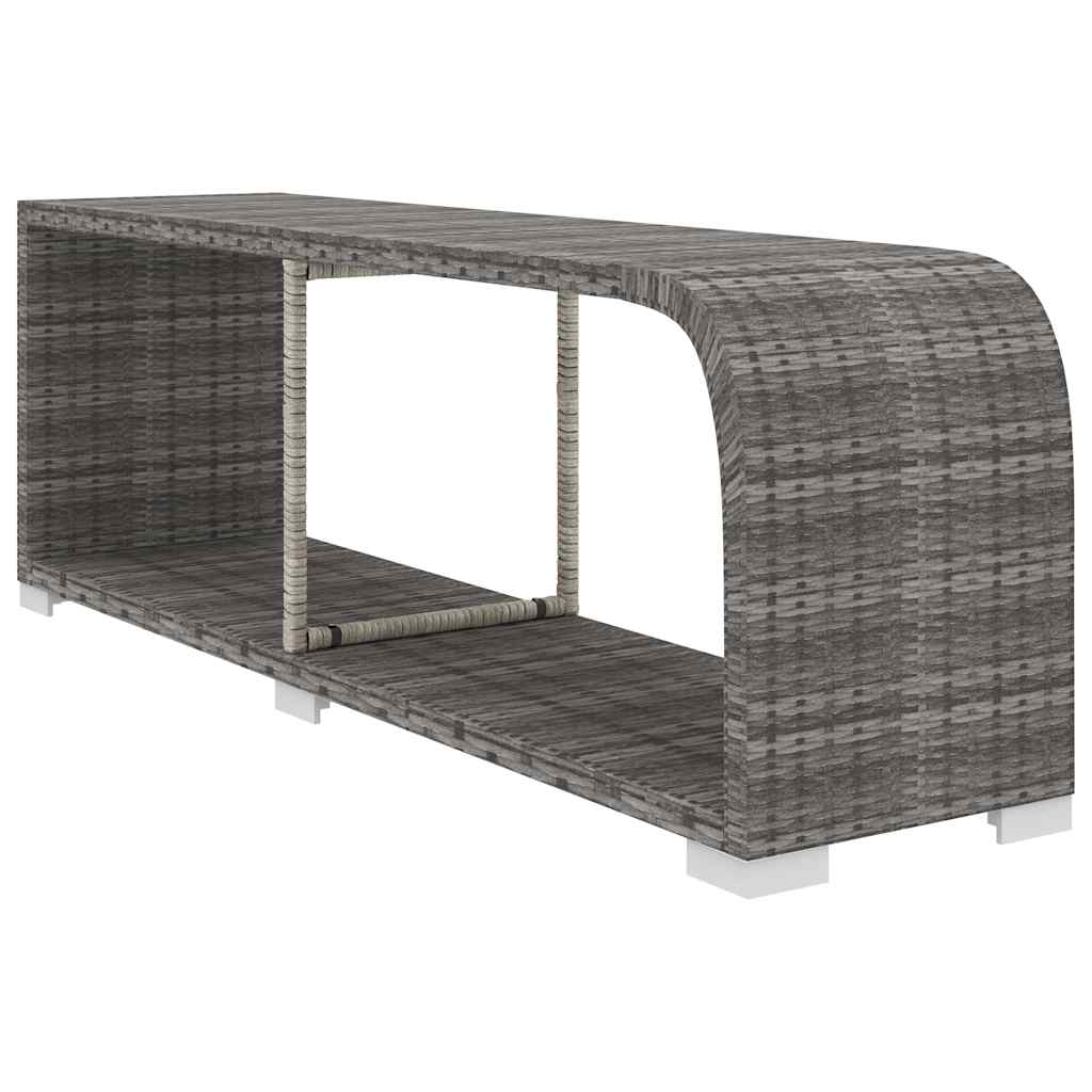 10 Piece Garden Lounge Set with Cushions Poly Rattan Grey