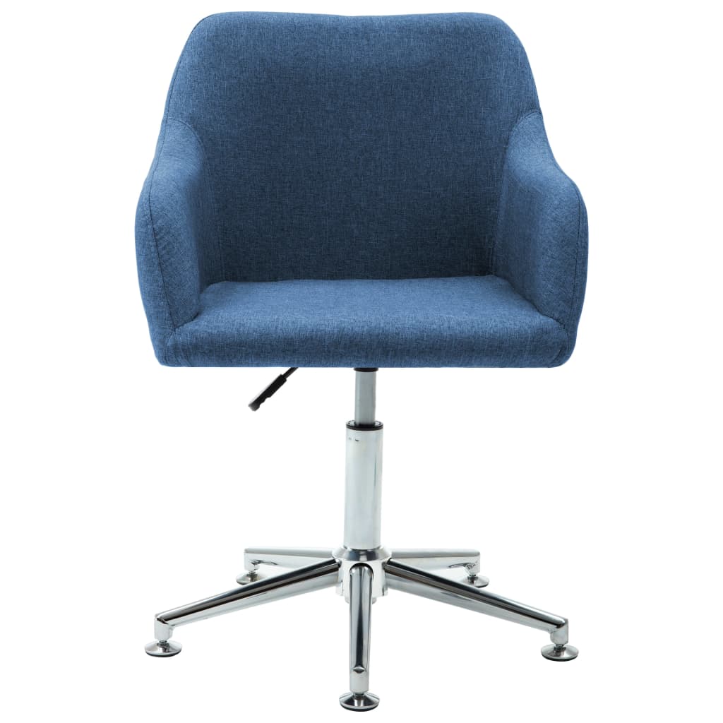 Swivel Dining Chairs 6 pcs Blue Fabric