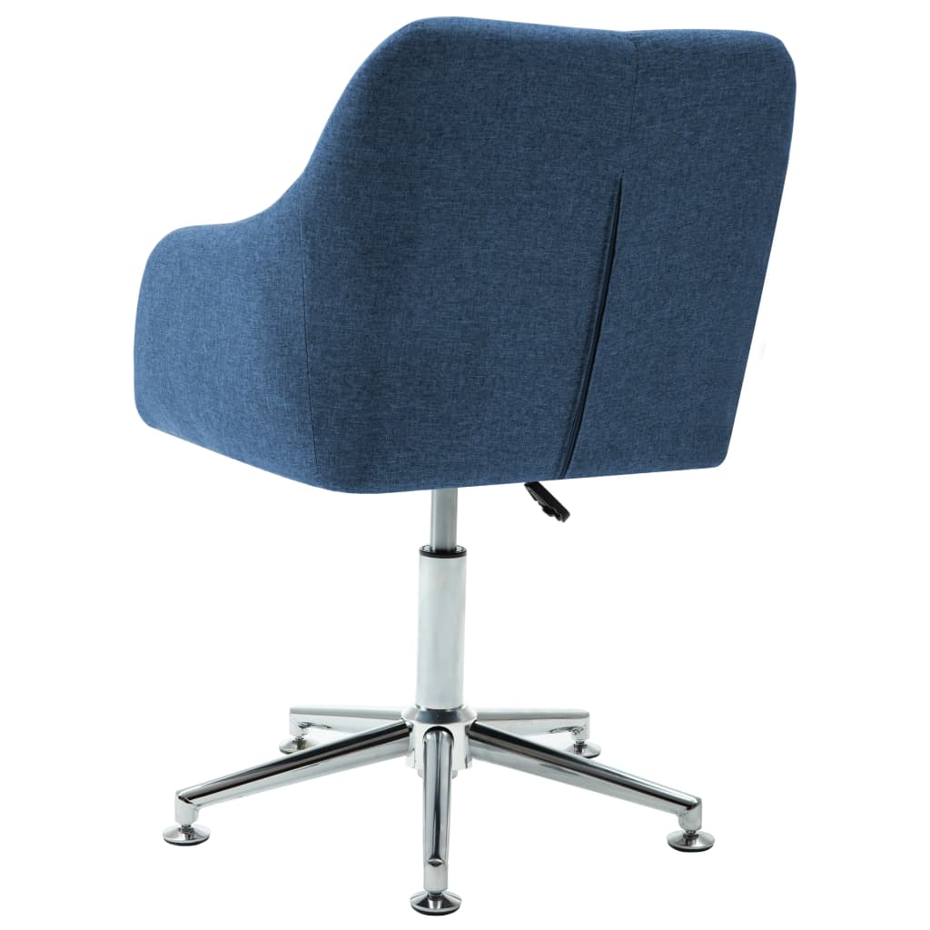 Swivel Dining Chairs 6 pcs Blue Fabric