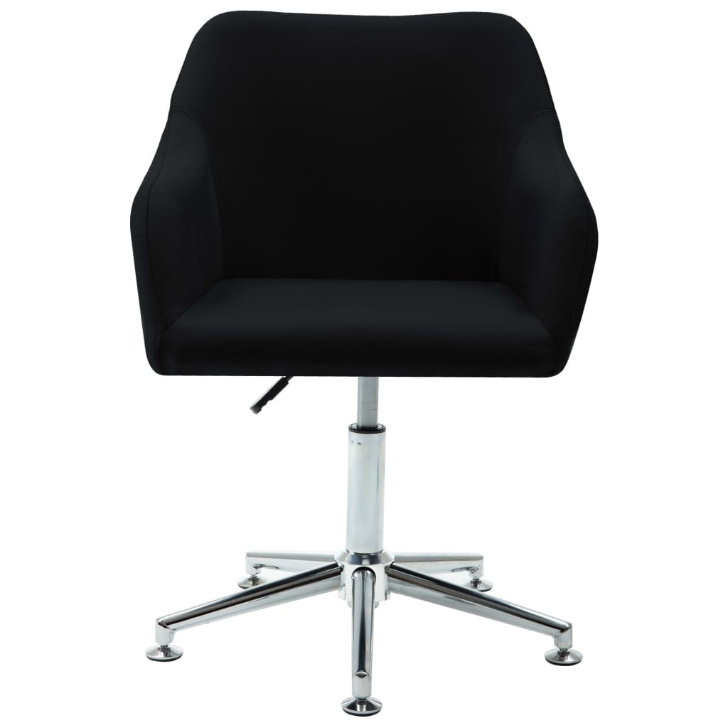 Swivel Dining Chairs 4 pcs Black Fabric