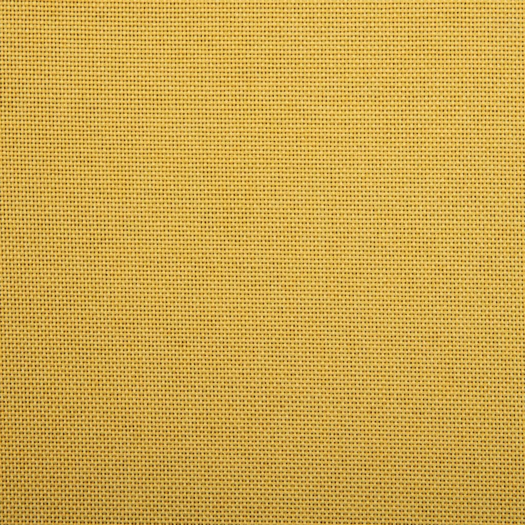 Swivel Dining Chairs 4 pcs Yellow Fabric