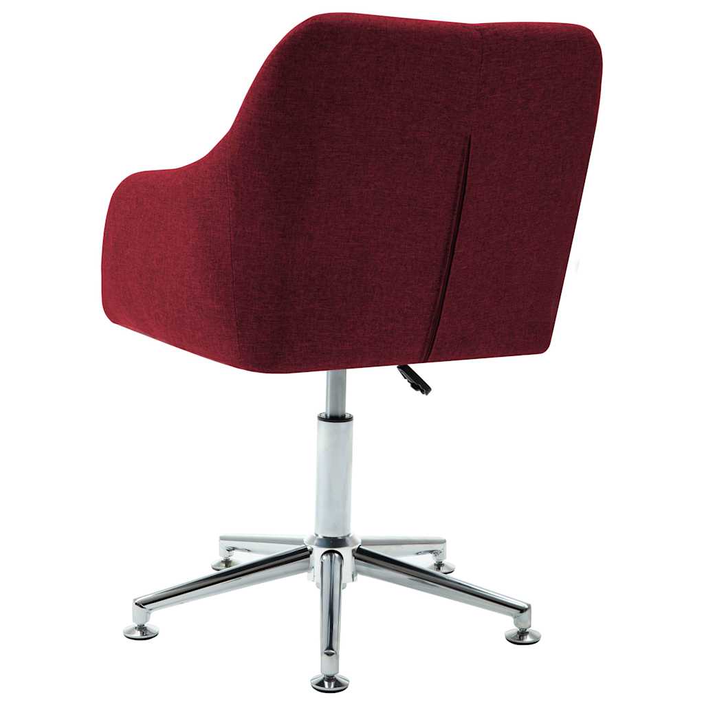 Swivel Dining Chairs 6 pcs Wine Red Fabric