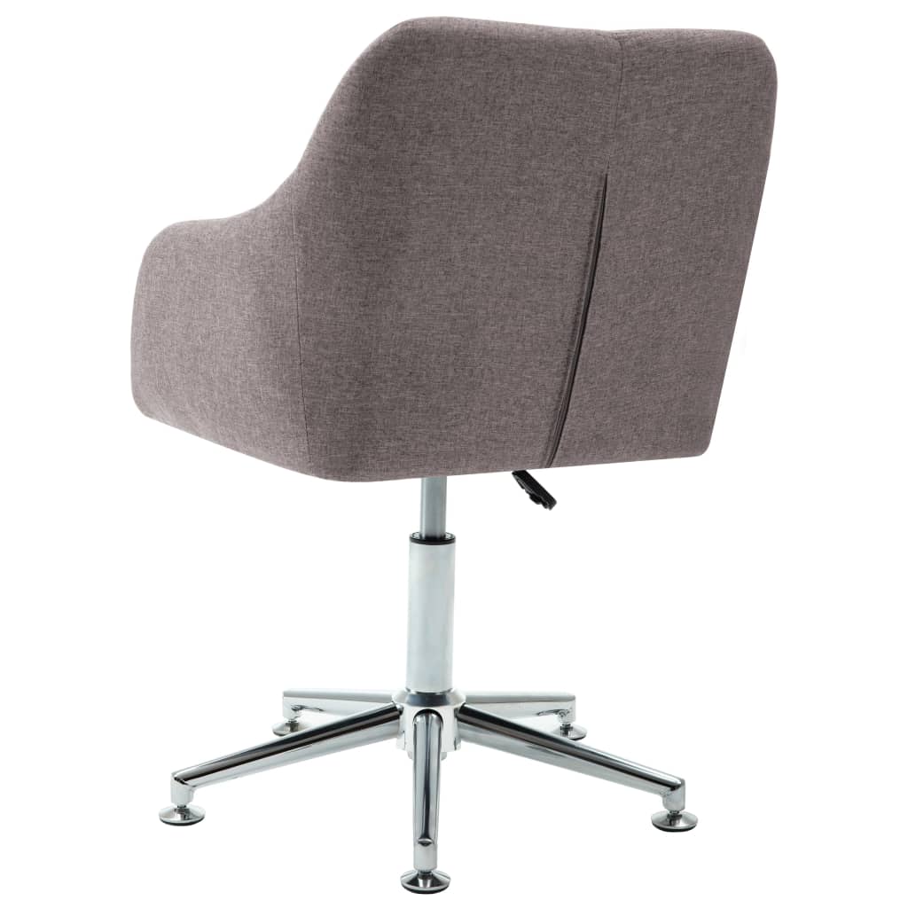 Swivel Dining Chairs 6 pcs Taupe Fabric