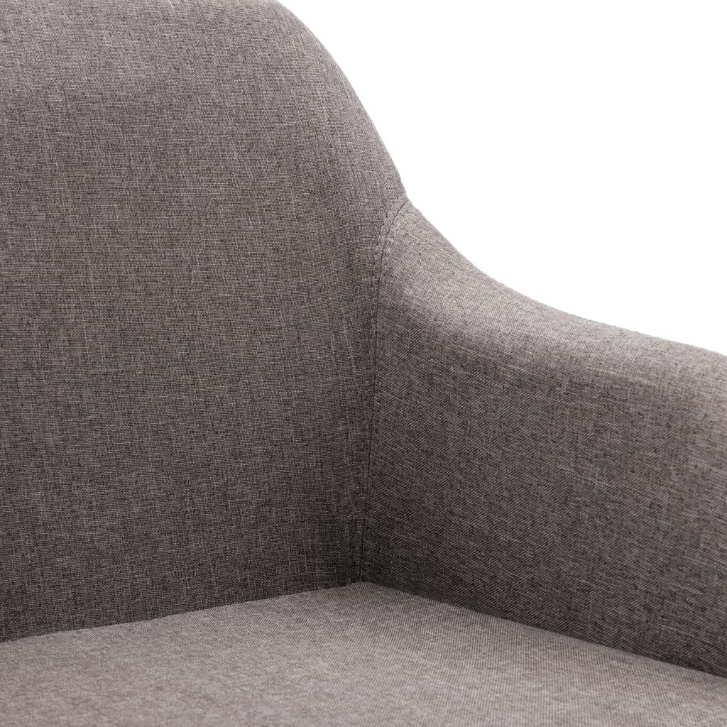Swivel Dining Chairs 6 pcs Taupe Fabric