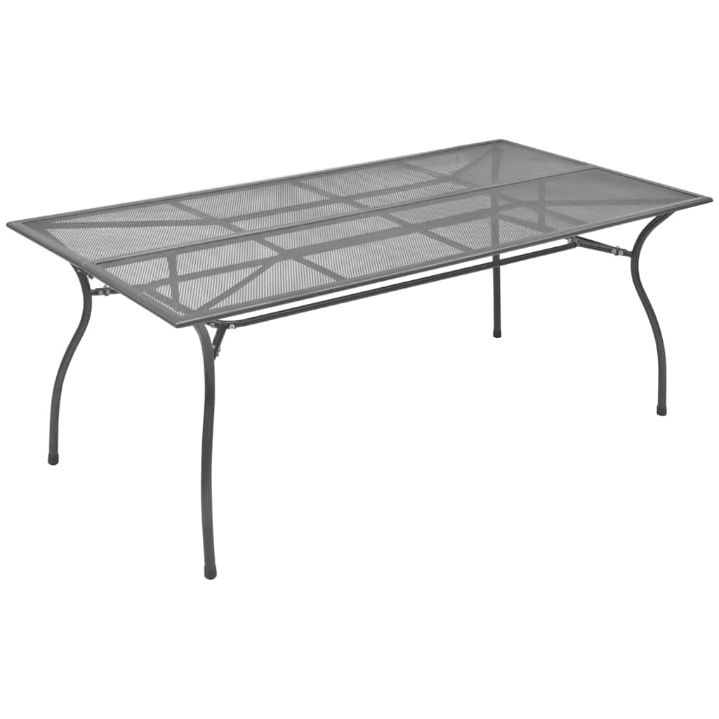 Garden Table Anthracite 170x89.5x72.5 cm Steel Mesh