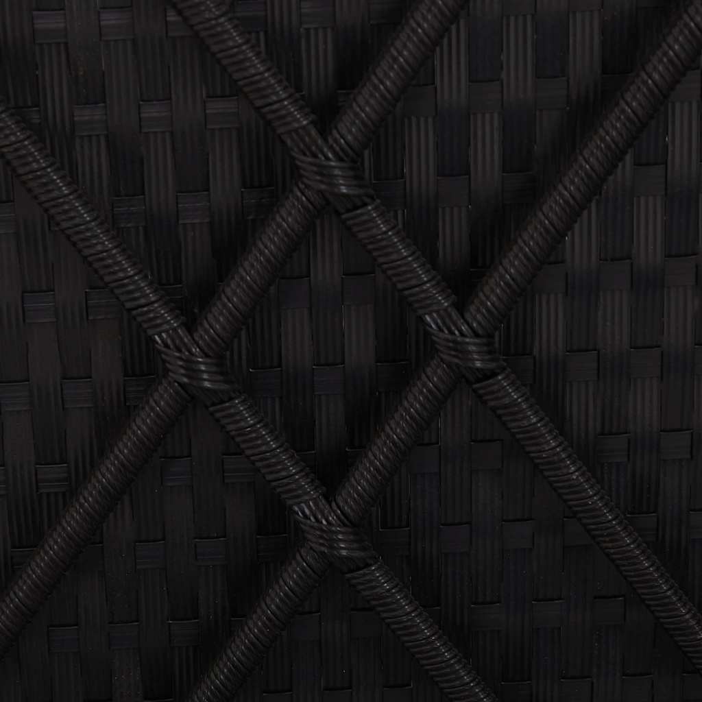 Garden Sunloungers Reclining 3 pcs Black Poly rattan