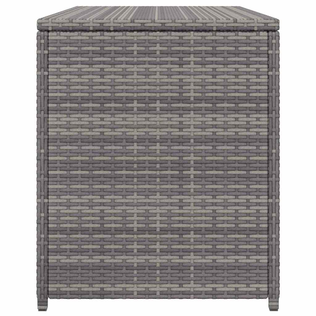 Garden Storage Box Grey 120x50x60 cm Poly Rattan