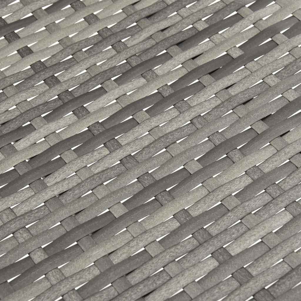 Stackable Outdoor Chairs 2 pcs Grey Poly Rattan