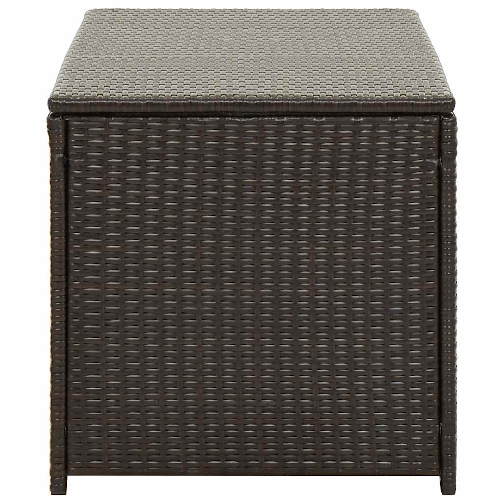 Garden Storage Box Poly Rattan 100x50x50 cm Brown
