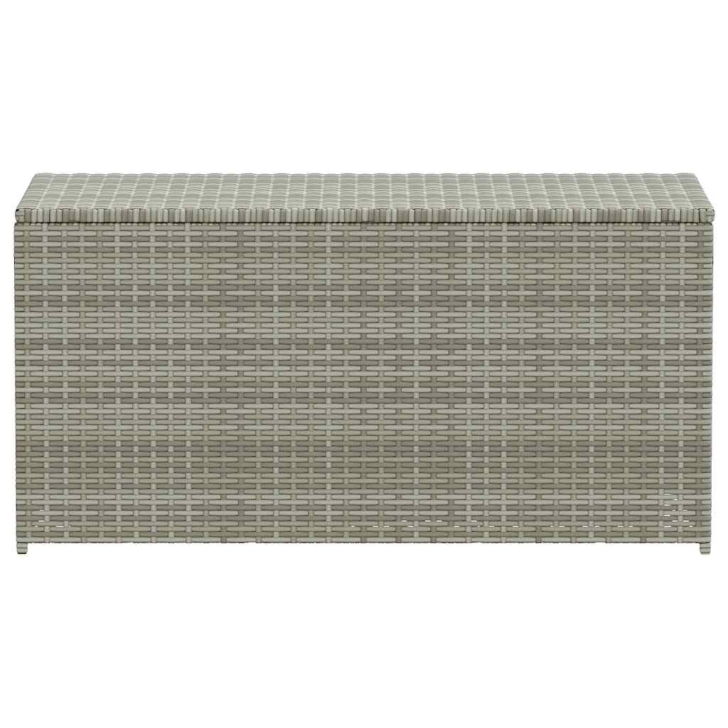 Garden Storage Box Poly Rattan 100x50x50 cm Grey