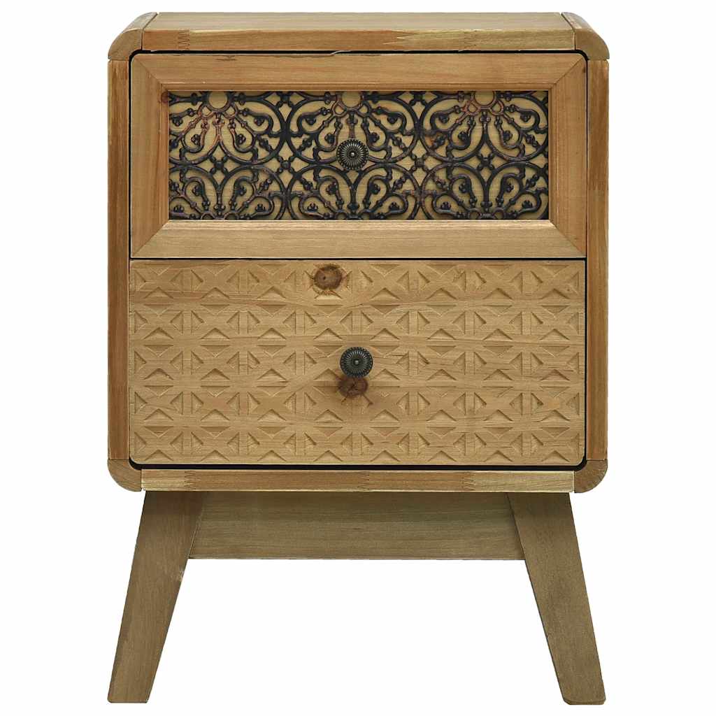 Bedside Cabinet Brown 37x30x51 cm Wood