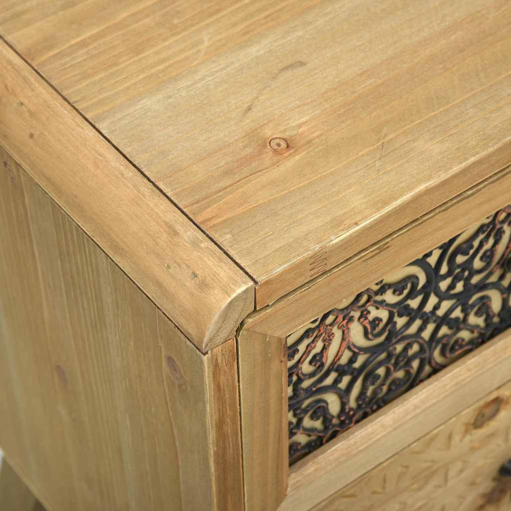 Bedside Cabinet Brown 37x30x51 cm Wood