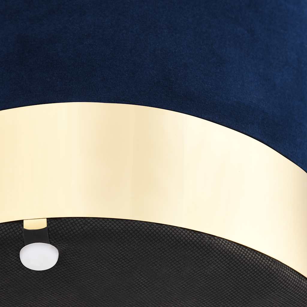 Stool Blue and Gold Velvet 28 x 36 cm