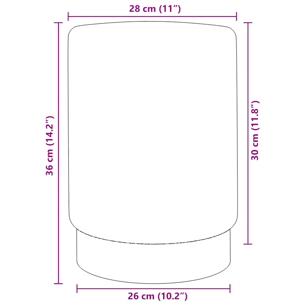 Stool Blue and Gold Velvet 28 x 36 cm
