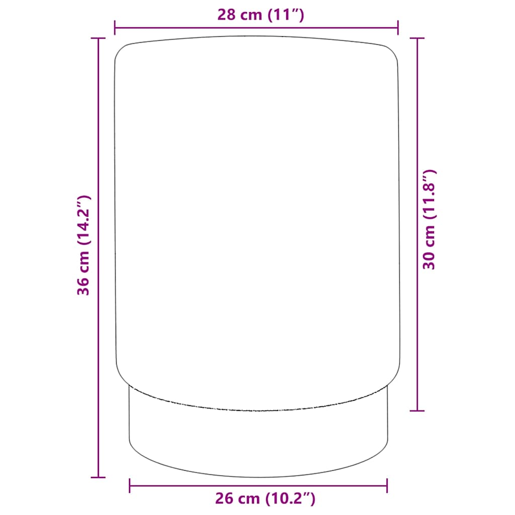 Stool Apricot and Gold Velvet 28 x 36 cm
