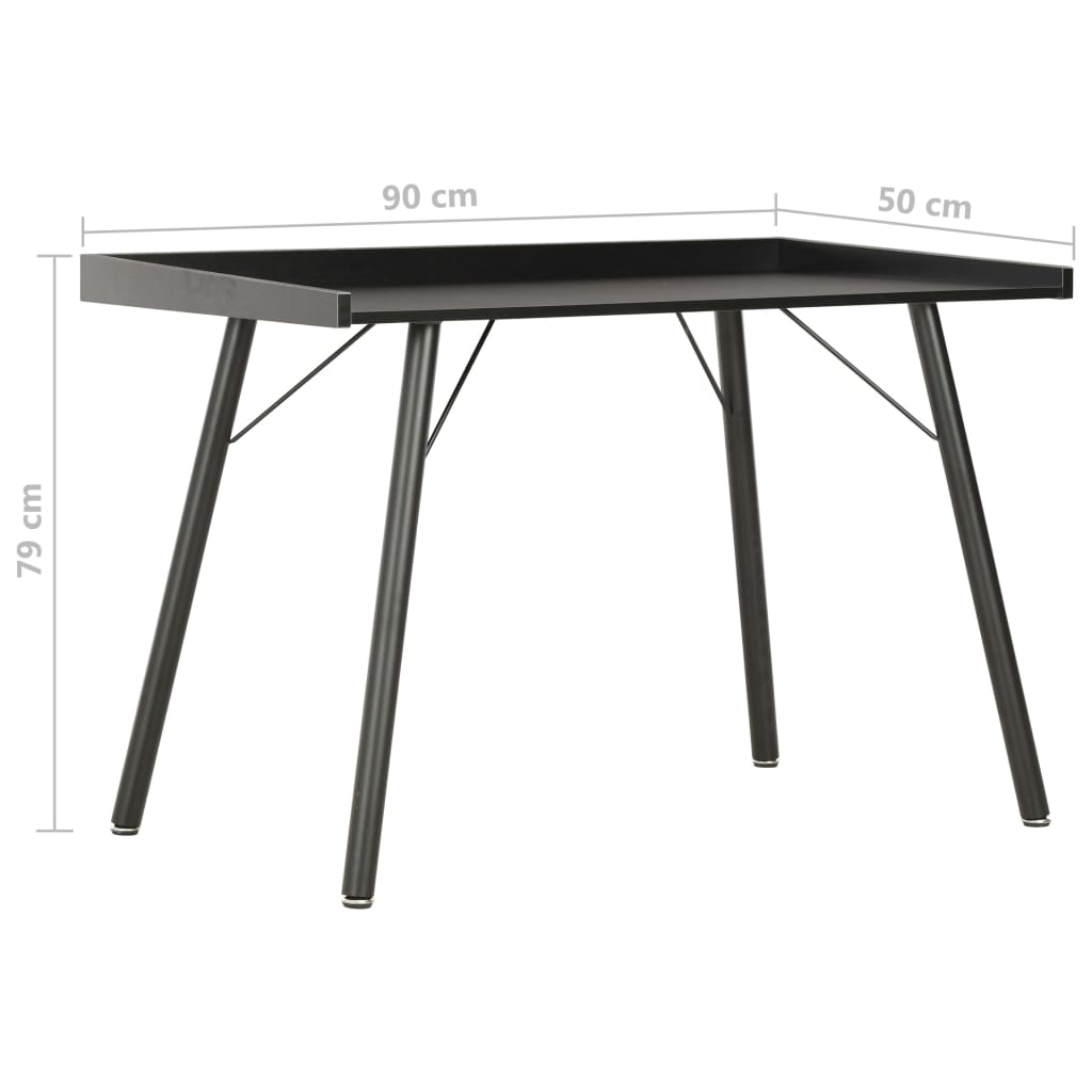 Desk Black 90x50x79 Cm