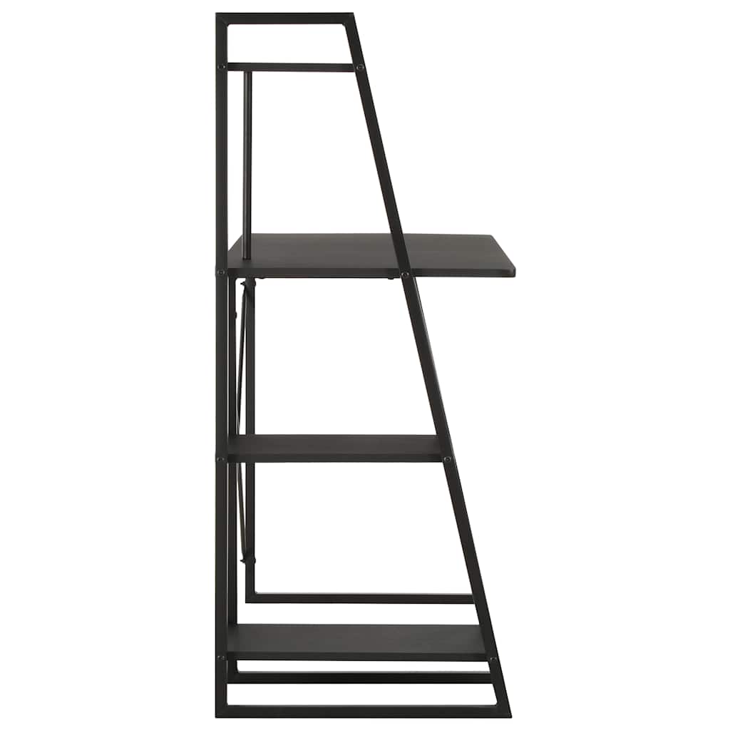 Desk with Shelving Unit Black 102x50x117 cm