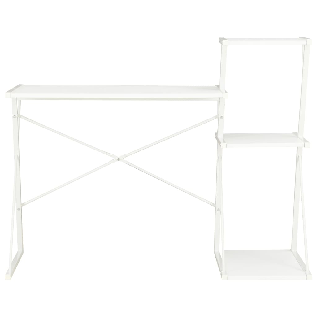 Desk With Shelf White 116x50x93 Cm
