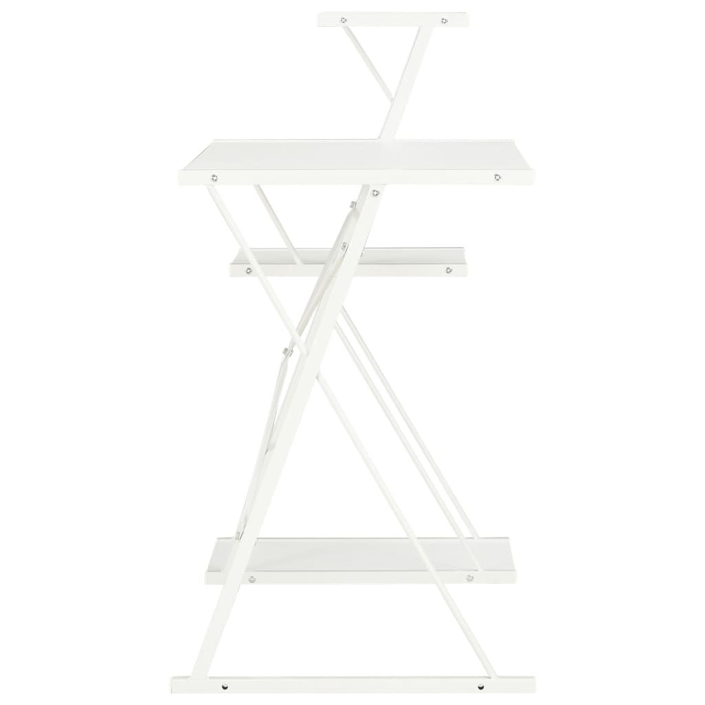 Desk With Shelf White 116x50x93 Cm
