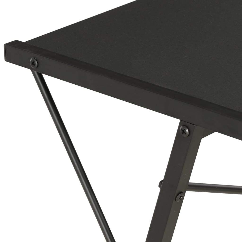 Desk With Shelf Black 116x50x93 Cm