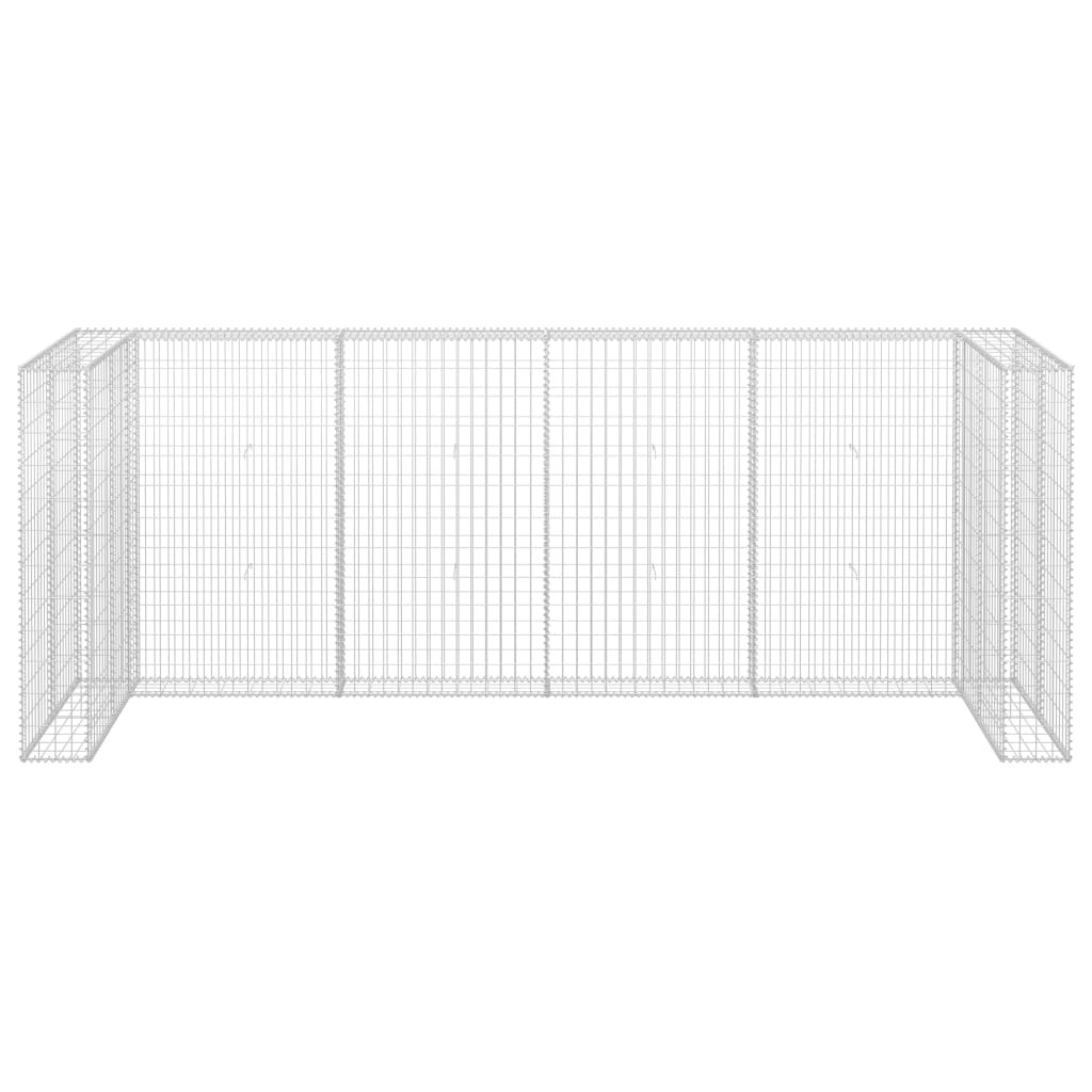 Gabion Wall for Garbage Bins Galvanised Steel 320x100x120 cm