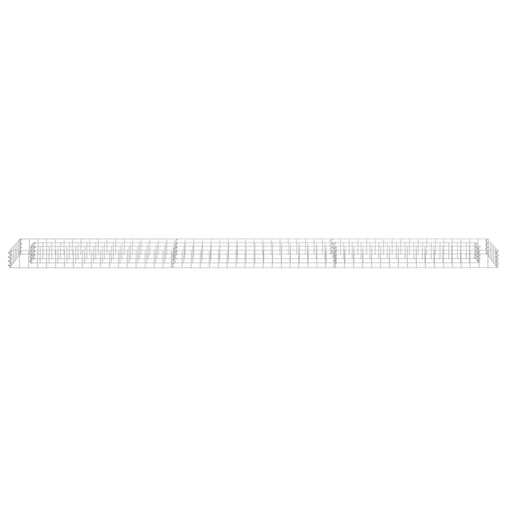 Gabion Raised Bed Galvanised Steel 270x30x10 cm