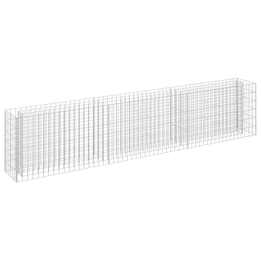 Gabion Raised Bed Galvanised Steel 270x30x60 cm