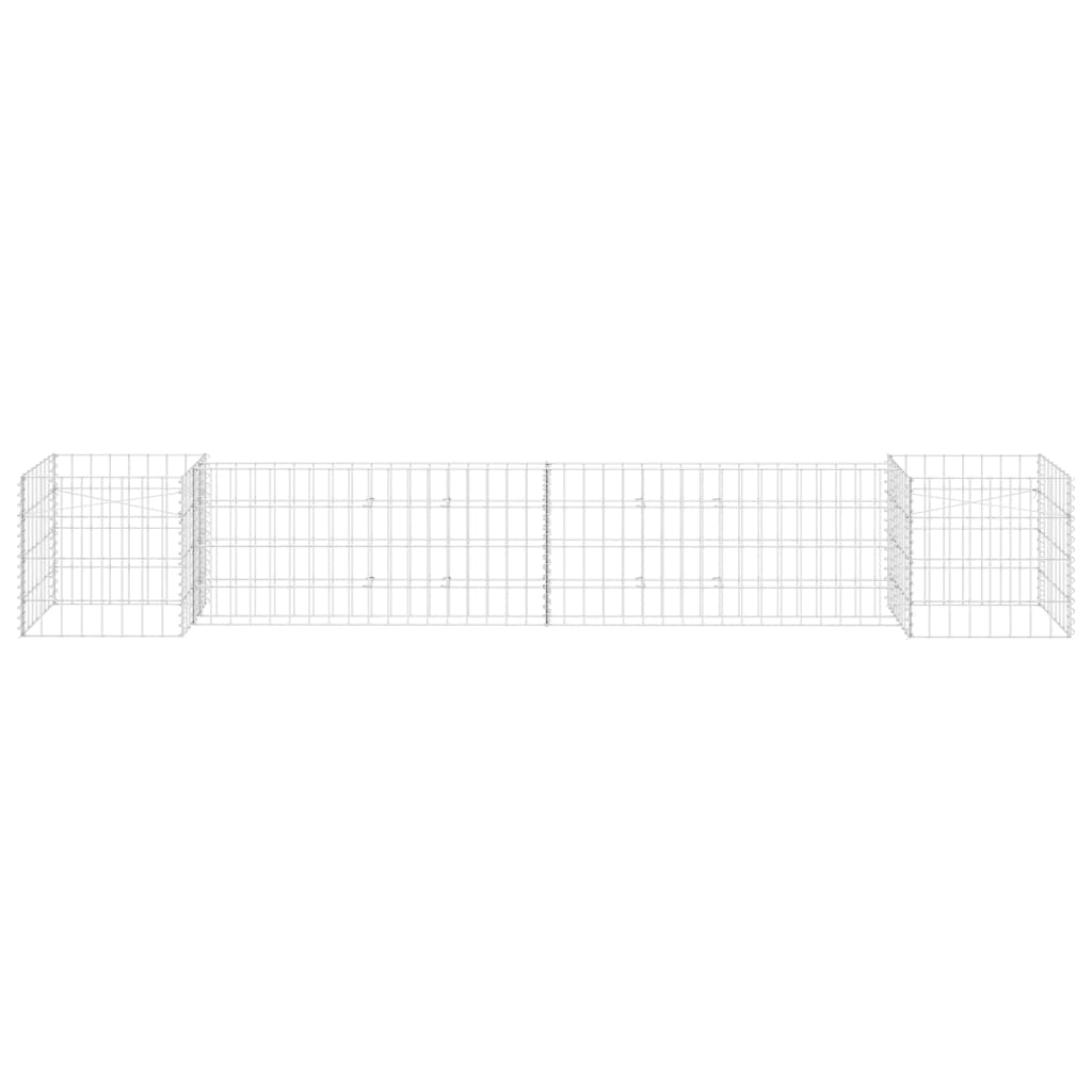 H-Shaped Gabion Planter Steel Wire 260x40x40 cm