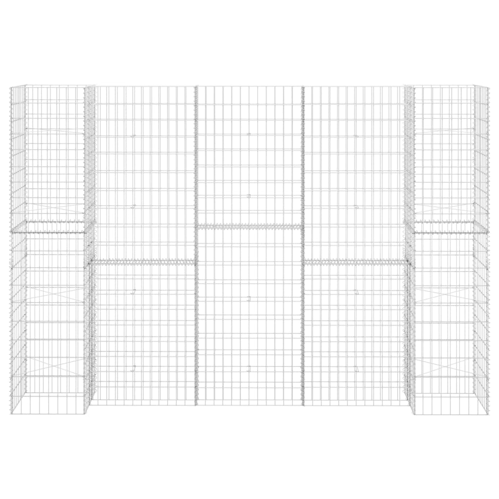 H-Shaped Gabion Planter Steel Wire 260x40x180 cm