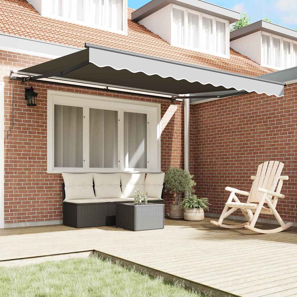 Awning Frame Manual Anthracite 3 x 2,5 m Aluminium