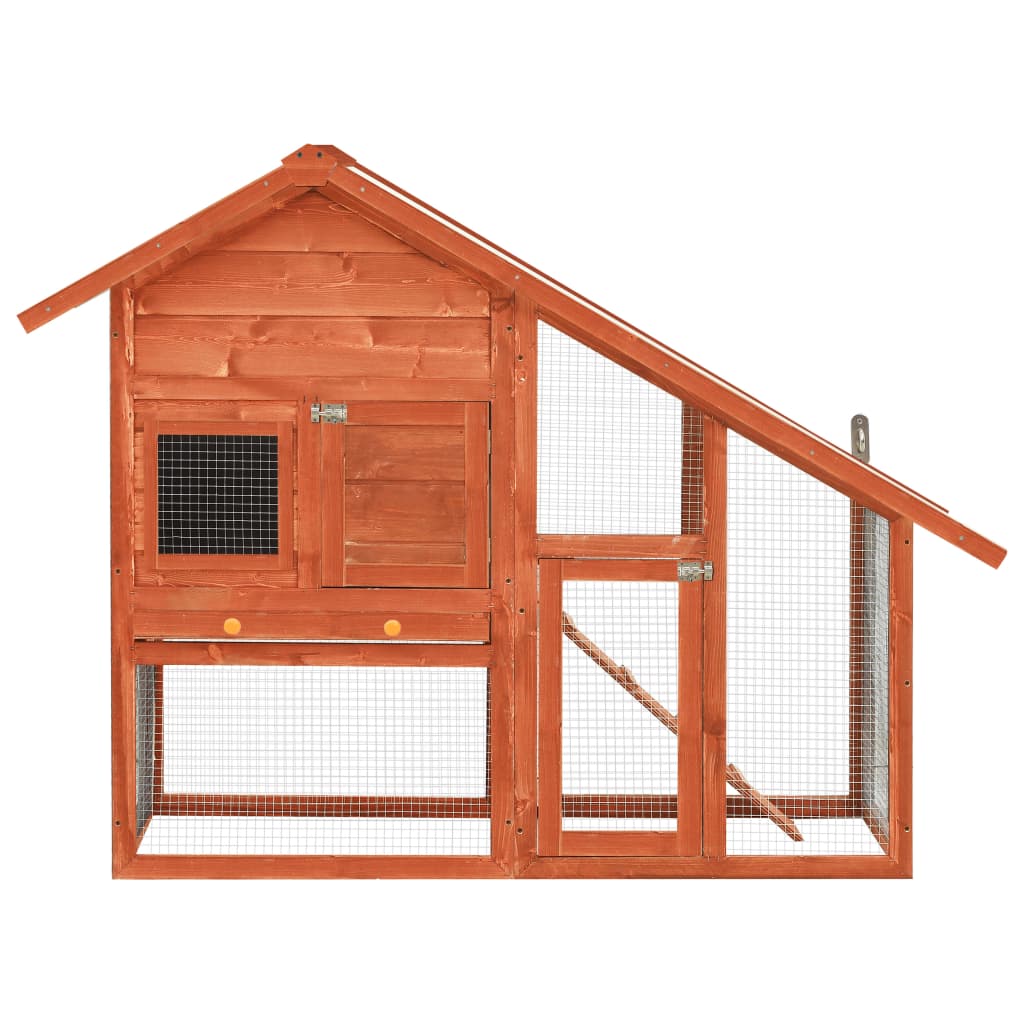 Rabbit Hutch 140x63x120 Cm Solid Firwood