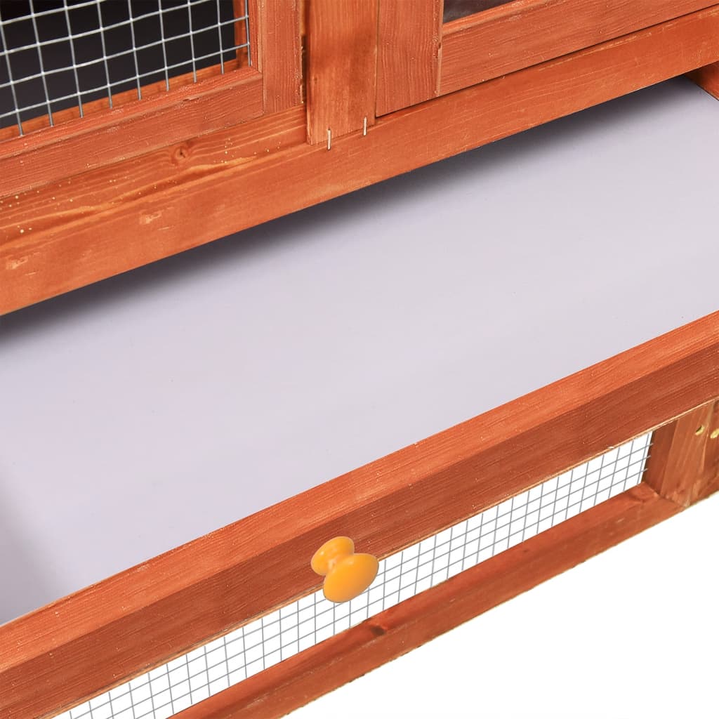 Rabbit Hutch 140x63x120 Cm Solid Firwood