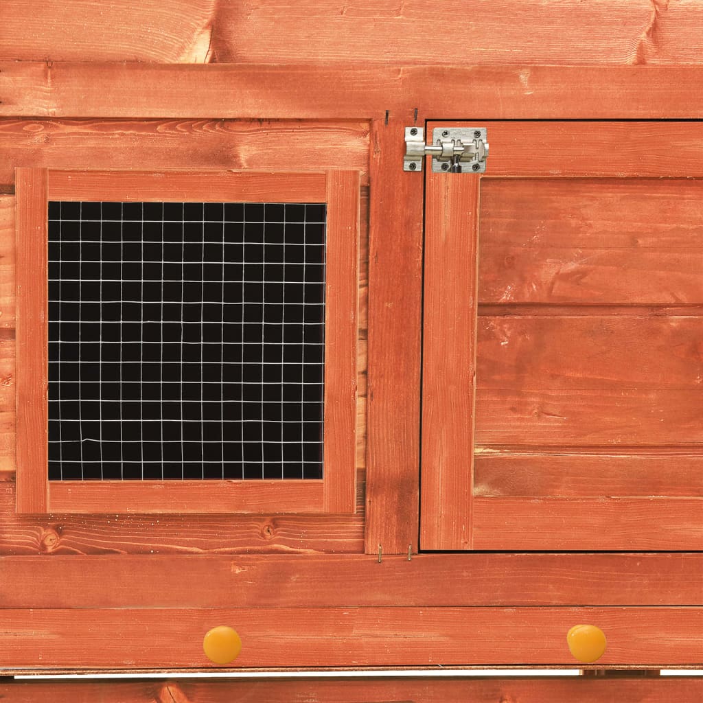 Rabbit Hutch 140x63x120 Cm Solid Firwood