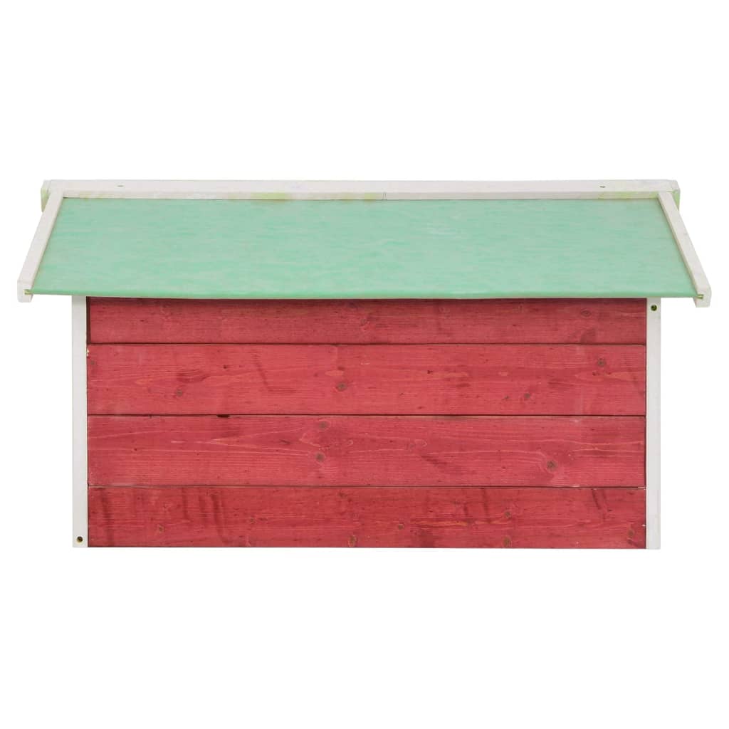 Robotic Lawn Mower Garage 72x87x50 cm Red and White Firwood