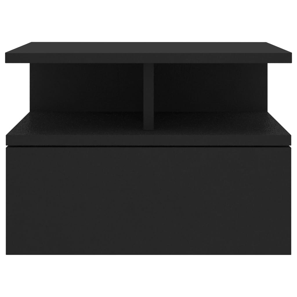 Floating Nightstands 2 pcs Black 40x31x27 cm Engineered Wood