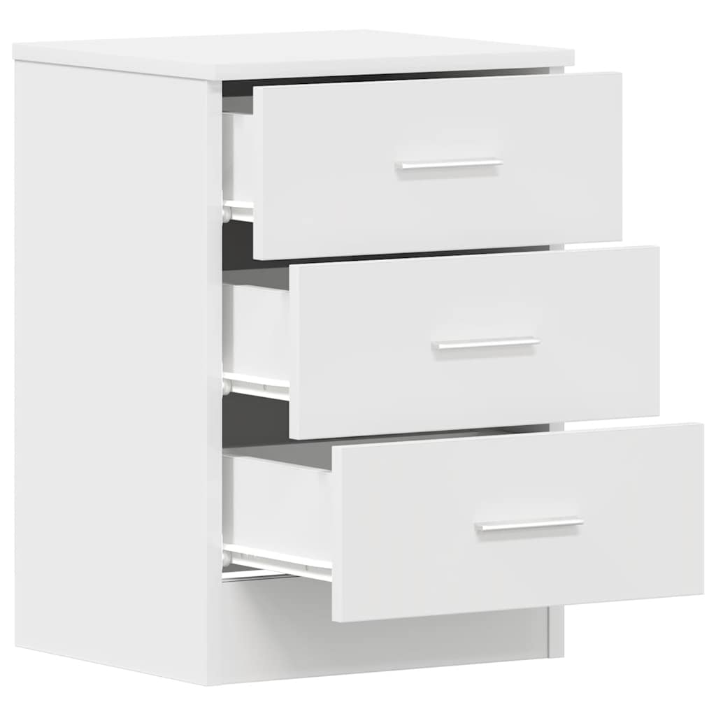 Bedside Cabinets 2 pcs White 38x35x56 cm Engineered Wood