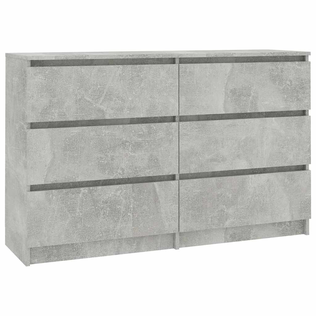Sideboard Concrete Grey 120x35x76 cm Engineered Wood