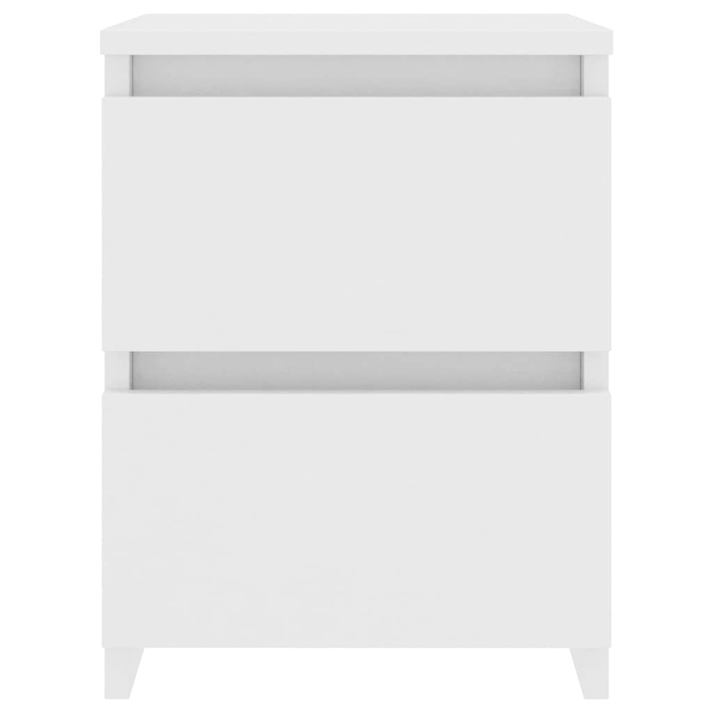 Bedside Cabinets 2 pcs White 30x30x40 cm Engineered Wood