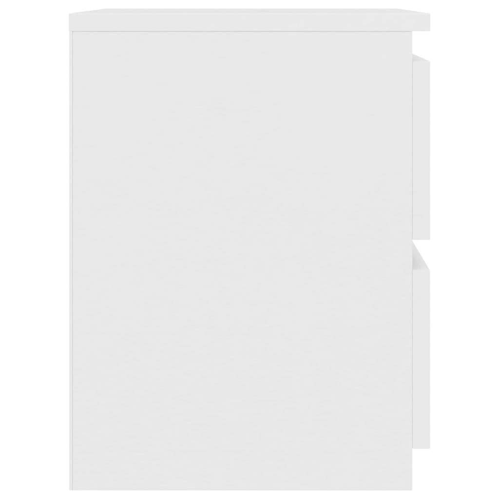 Bedside Cabinets 2 pcs White 30x30x40 cm Engineered Wood