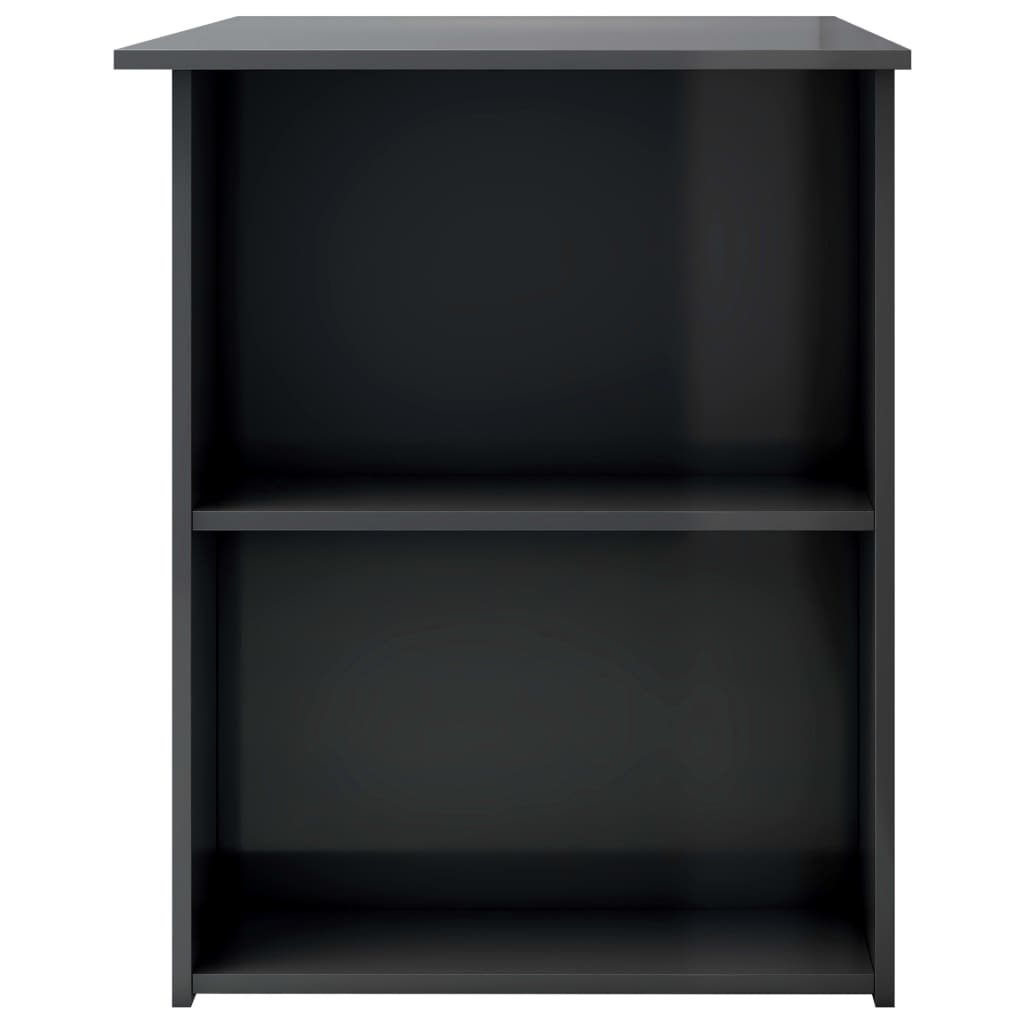 Desk High Gloss Grey 110x60x73 cm Engineered Wood