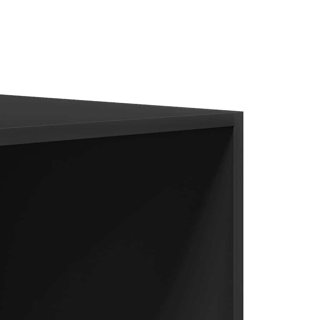 Wardrobe Black 100x50x200 cm Engineered Wood
