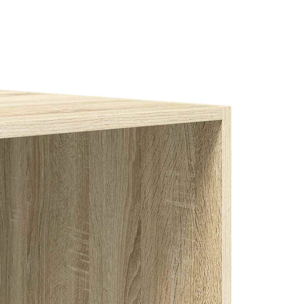 Wardrobe White and Sonoma Oak 100x50x200 cm Engineered Wood
