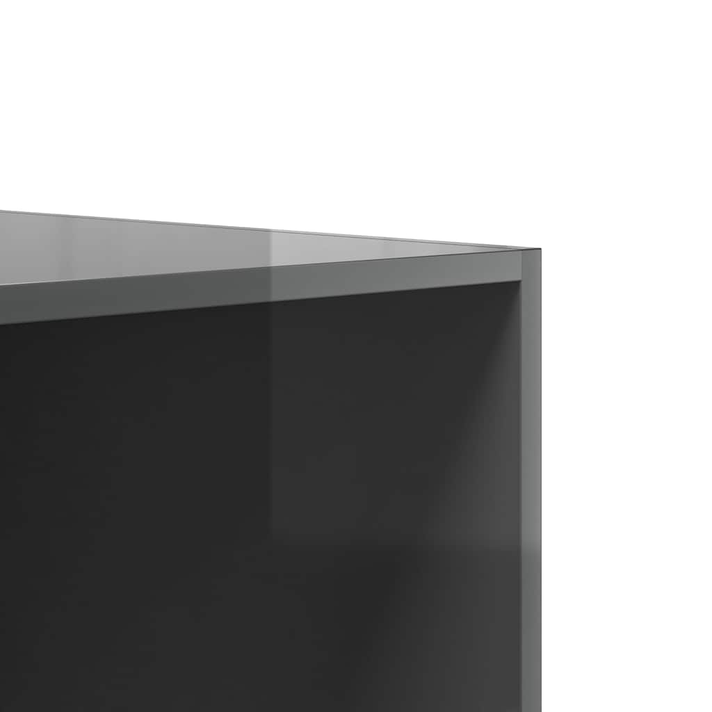 Wardrobe High Gloss Grey 100x50x200 cm Engineered Wood